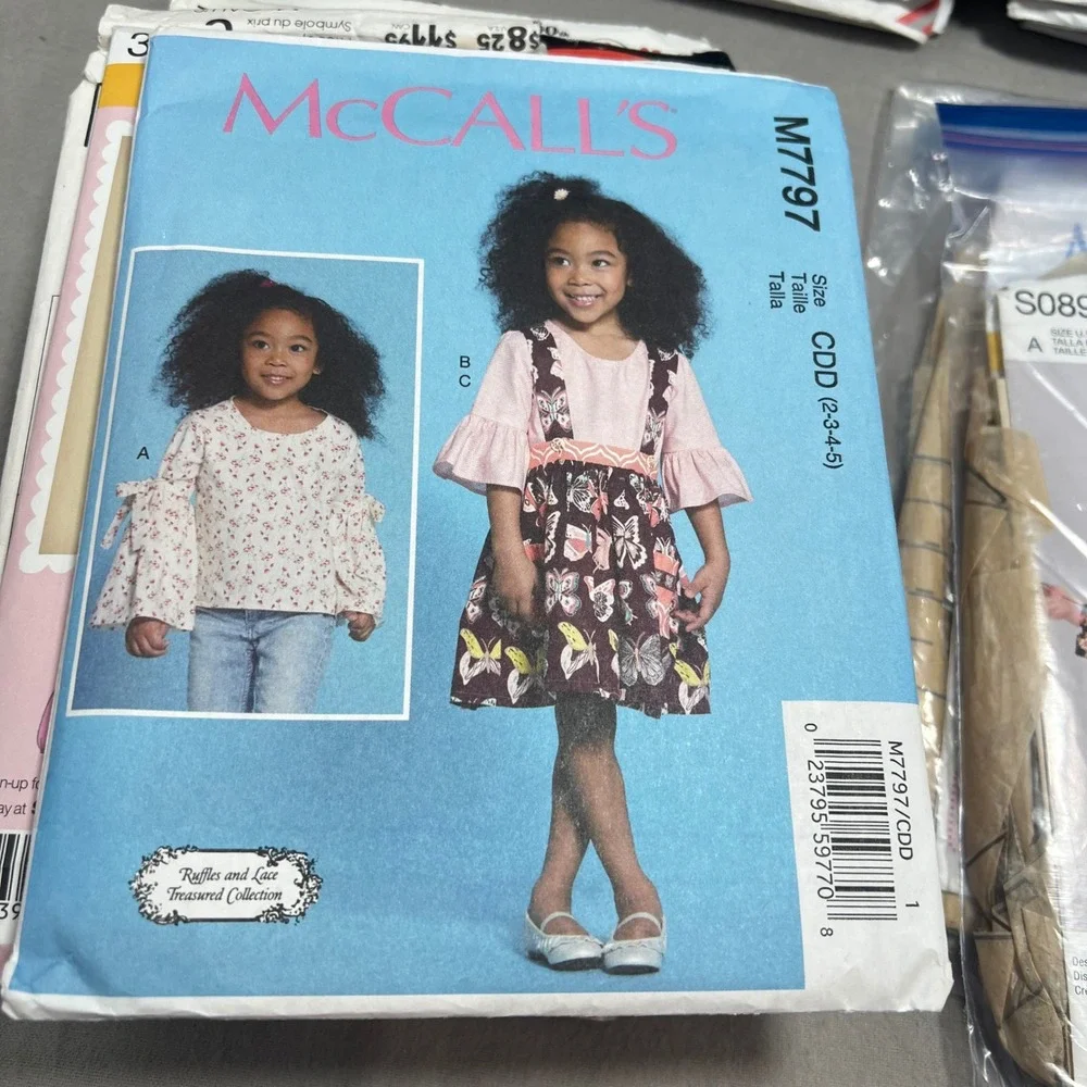 Wholesale Kids Sewing Pattern Lot 82 UNCUT 25 CUT Mixed Era Dolls Costumes Baby
